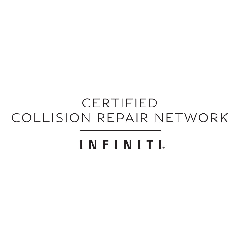 Logo displaying "Certified Collision Repair Network Infiniti" in black text on a white background.
